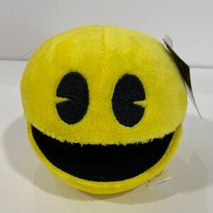 NWT Pac-Man Video Game Pacman Plush 4" Toy Stuffed Doll 80"s Figure Yellow Arcad